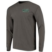 Michigan State Image One Stadium Beautiful Day Comfort Colors Long Sleeve Tee